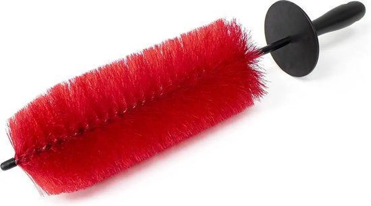 Velgenborstel rood, 31 cm lang